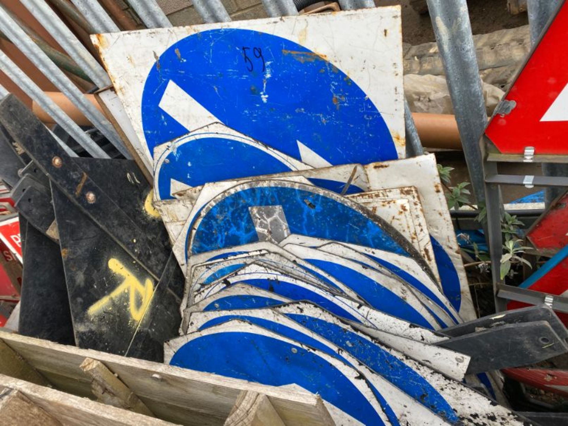 Qty various road signs and bollards, as lotted - Image 6 of 18