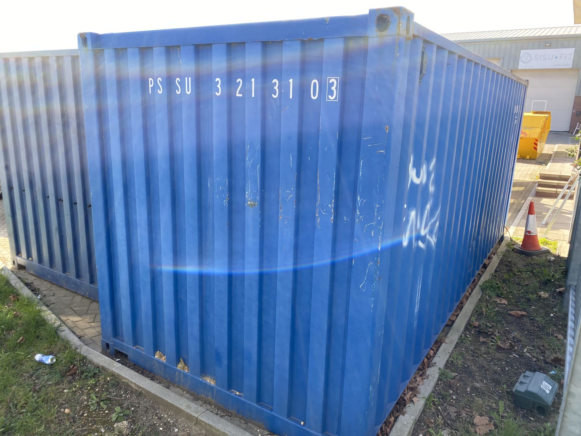 20' steel shipping container and contents of racking - Image 2 of 2