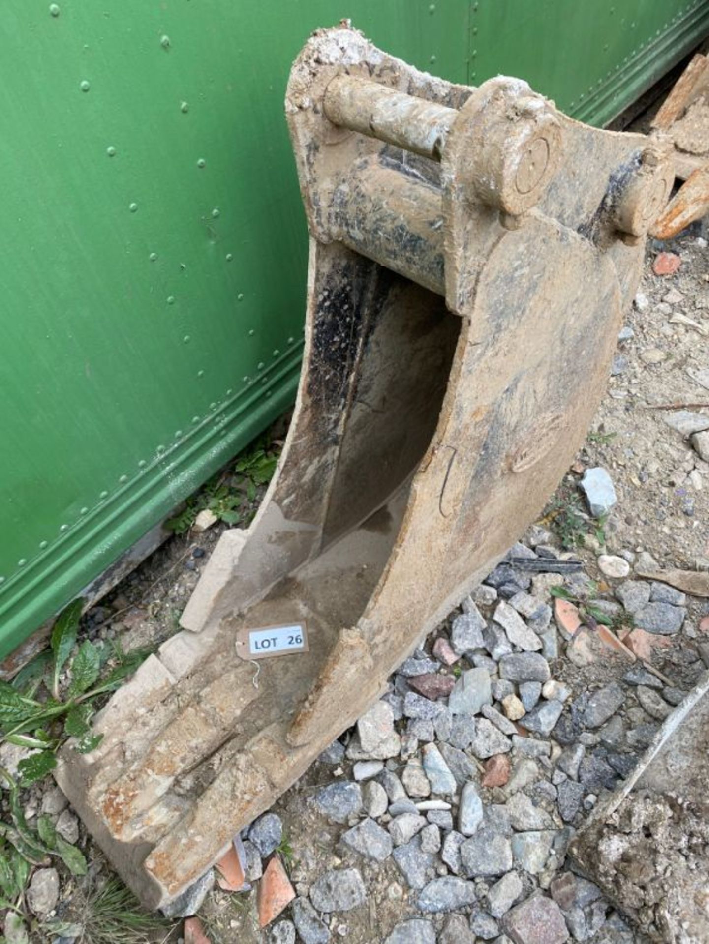 Strickland 12" excavator bucket (no age ID): 2" dia pin x 8" dipper x 12" between centres