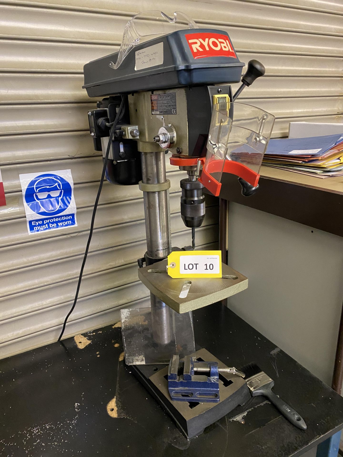 Ryobi RDP-5016S bench type pillar drill, serial no: 001908-04 (2004) -240v on stand