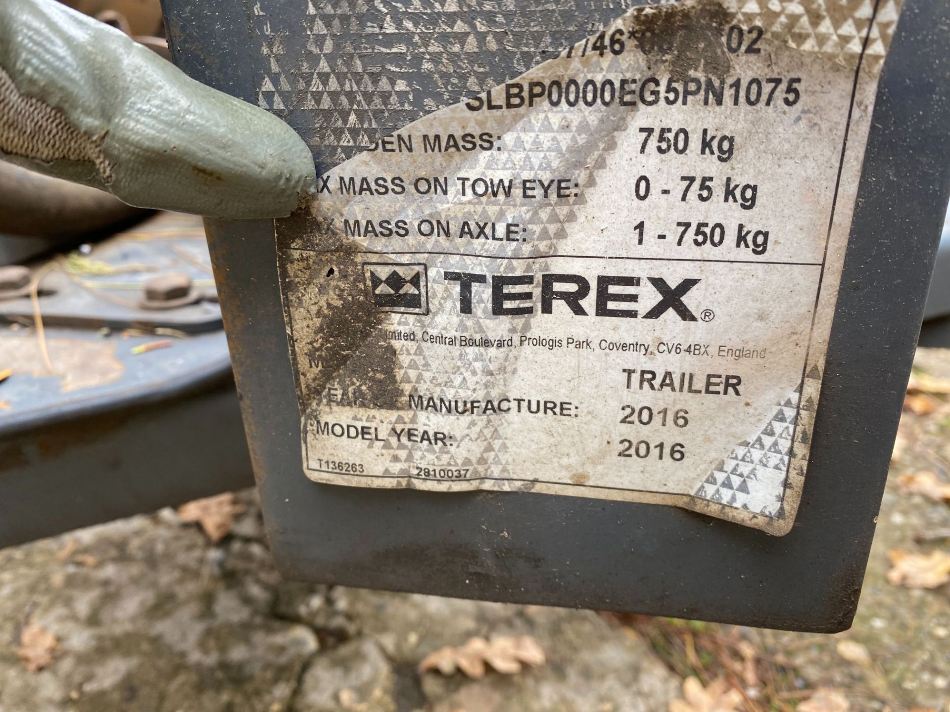 Terex MBR-71 walk-behind roller, Serial No: SLB0000EG5PN1075 (2016), hours N/A, on single axle - Image 5 of 8