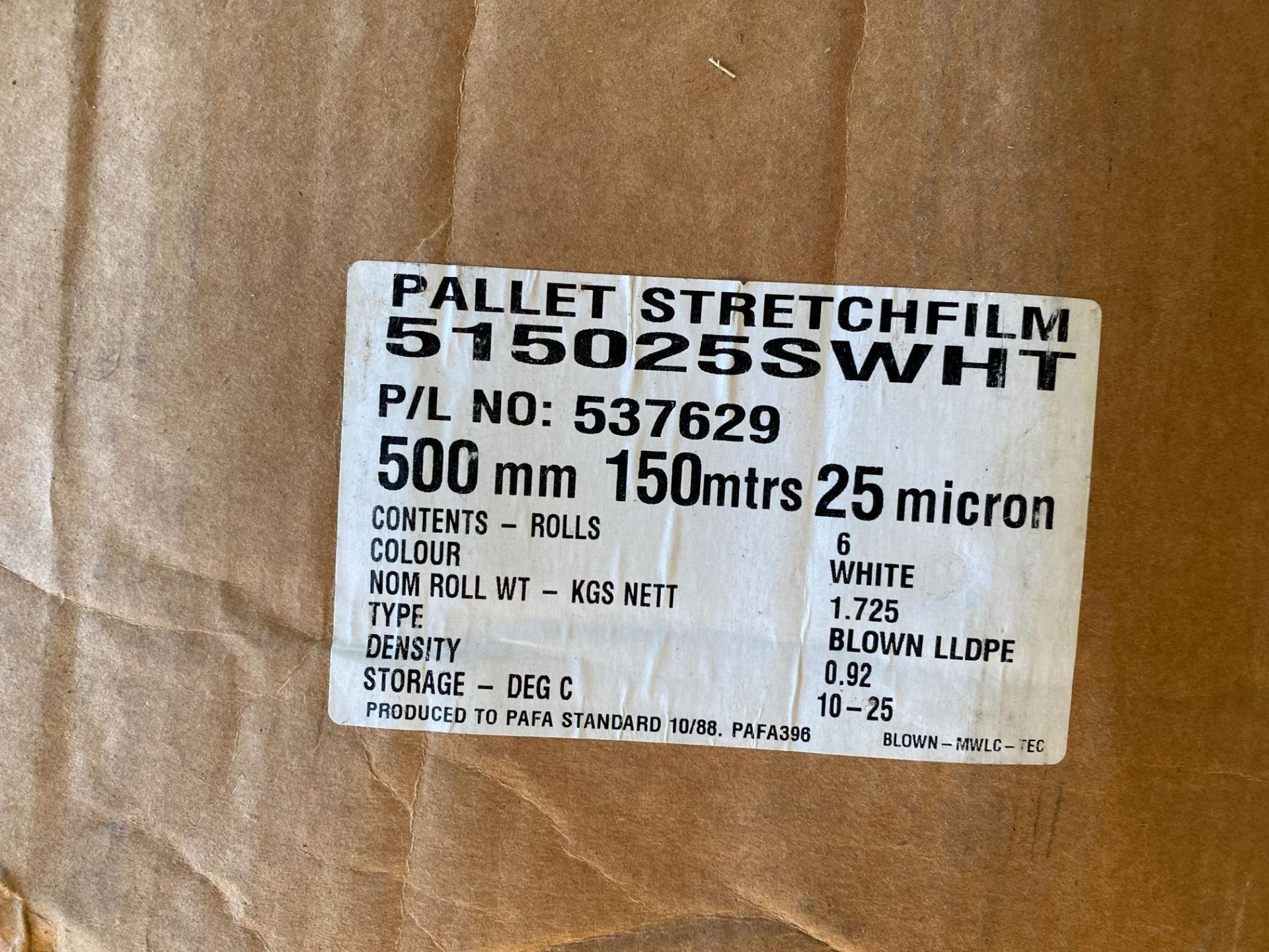 Stretch film rolls on pallet, as lotted (approx 40 in 7 boxes) - Image 4 of 8