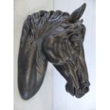 Metal wall hanging of a horses head