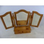 Pine dressing table/toilet mirror