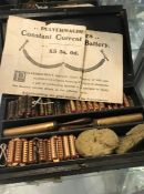 Pulvermacher's Medical Hydro-Electric Chains, complete in case with paddles and handles, sponges and