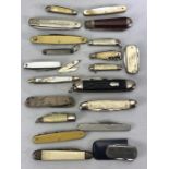 Collectable vintage fruit knives and pen knives