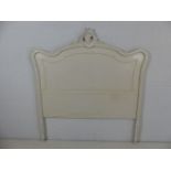 French-style grey painted double headboard