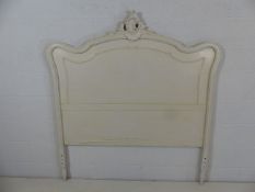 French-style grey painted double headboard