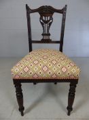 Newly re-upholstered Edwardian mahogany occasional chair