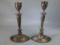 Pair of Hallmarked Silver candlesticks (A/F) Birmingham maker A&L
