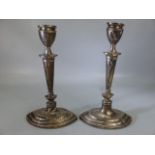 Pair of Hallmarked Silver candlesticks (A/F) Birmingham maker A&L