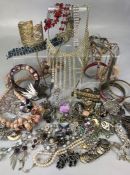 Collection of costume jewellery to include some silver