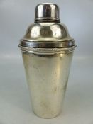 Silver plated JAMES DIXON Art Deco cocktail shaker