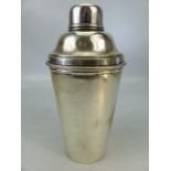 Silver plated JAMES DIXON Art Deco cocktail shaker