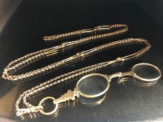 9ct very long Gold chain (weight of chain approx 26.1g) hallmarked 9ct with rope style twists,