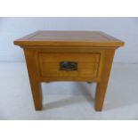 Single modern solid wood bedside table with drawer
