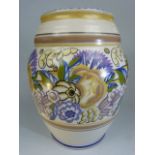 1920's Poole pottery floral Art Deco vase of large form in the EW pattern and Shape no 429 26cm