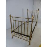 Victorian single brass bedframe
