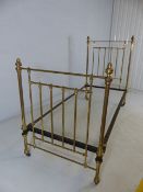 Victorian single brass bedframe