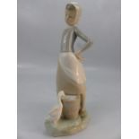 LLadro figurine of a girl with a goose