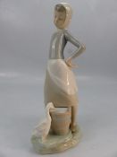 LLadro figurine of a girl with a goose