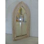 Painted wooden church style mirror
