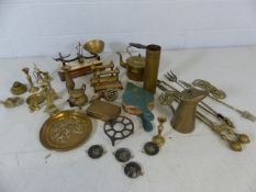 Large selection of brass and metalware