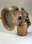 Vintage carbide bicycle lamp