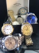 Collection of modern and vintage watches