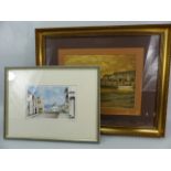 LOCAL INTEREST - Two framed watercolours of Lyme Regis, one signed KMW and the other A Grater 97
