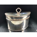Silver hallmarked hinged lidded pot Birmingham 1911 (total weight approx 167g