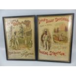 Pair of framed prints of the poster for Leslie Stuart's MY LITTLE OCTOROON & LITTLE DOLLY
