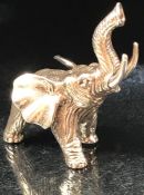 Cast silver figure of an elephant