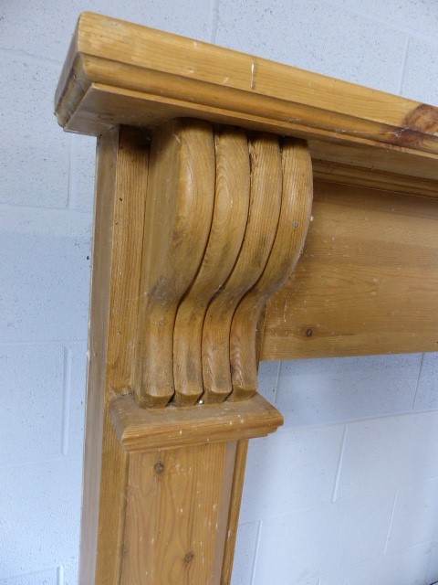 Pine fire surround with mantle - Image 4 of 4