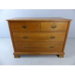 Satinwood five drawer chest of drawers