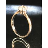 18ct white gold pear shaped diamond single stone ring