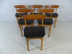 Set of six retro dining chairs