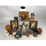Box of collectables to include Wade & Cloisonne