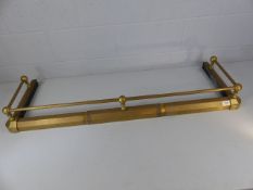 Brass adjustable fireplace fender