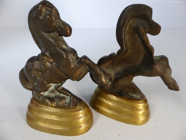 Pair of brass horse book ends / door stops approx. height 15cm - Image 3 of 3