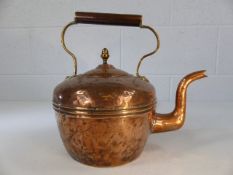 Copper and brass kettle