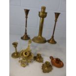 Collection of various candlesticks