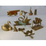 Collection of brass animals