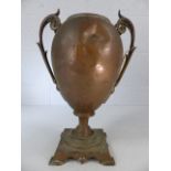 Copper urn or trophy approx. 3.2.kg and 39cm high