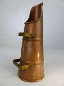 Small copper and brass coal scuttle approx 29cm high