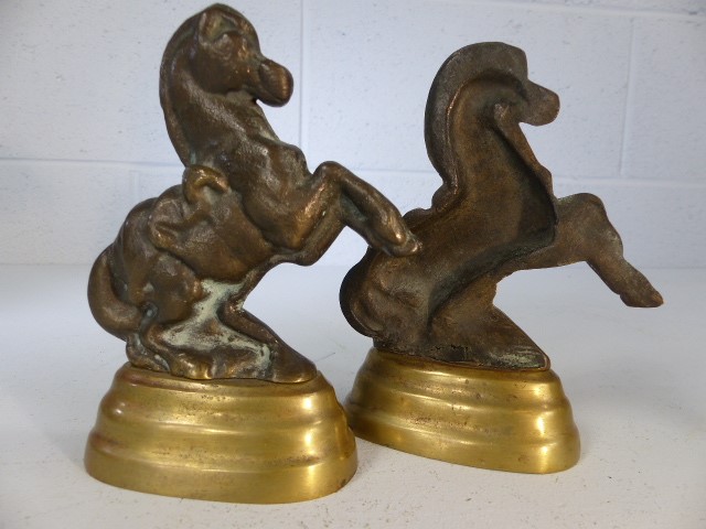 Pair of brass horse book ends / door stops approx. height 15cm - Image 2 of 3