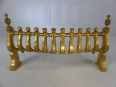 Small brass fireplace fender approx. 43cm