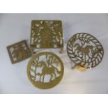 Collection of brass trivets