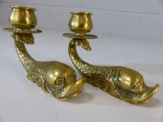 Two matching candlesticks in the form of fish