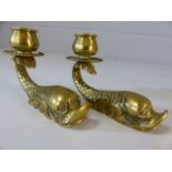 Two matching candlesticks in the form of fish